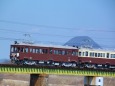 レトロ電車とさぬき富士