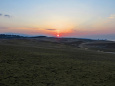 冬の夕 鳥取砂丘に沈む夕日