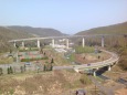 朝里ダムから見るループ橋