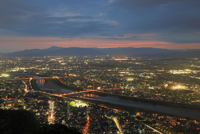 金華山から見る岐阜の夜景