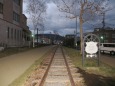 街中に残る旧鉄道
