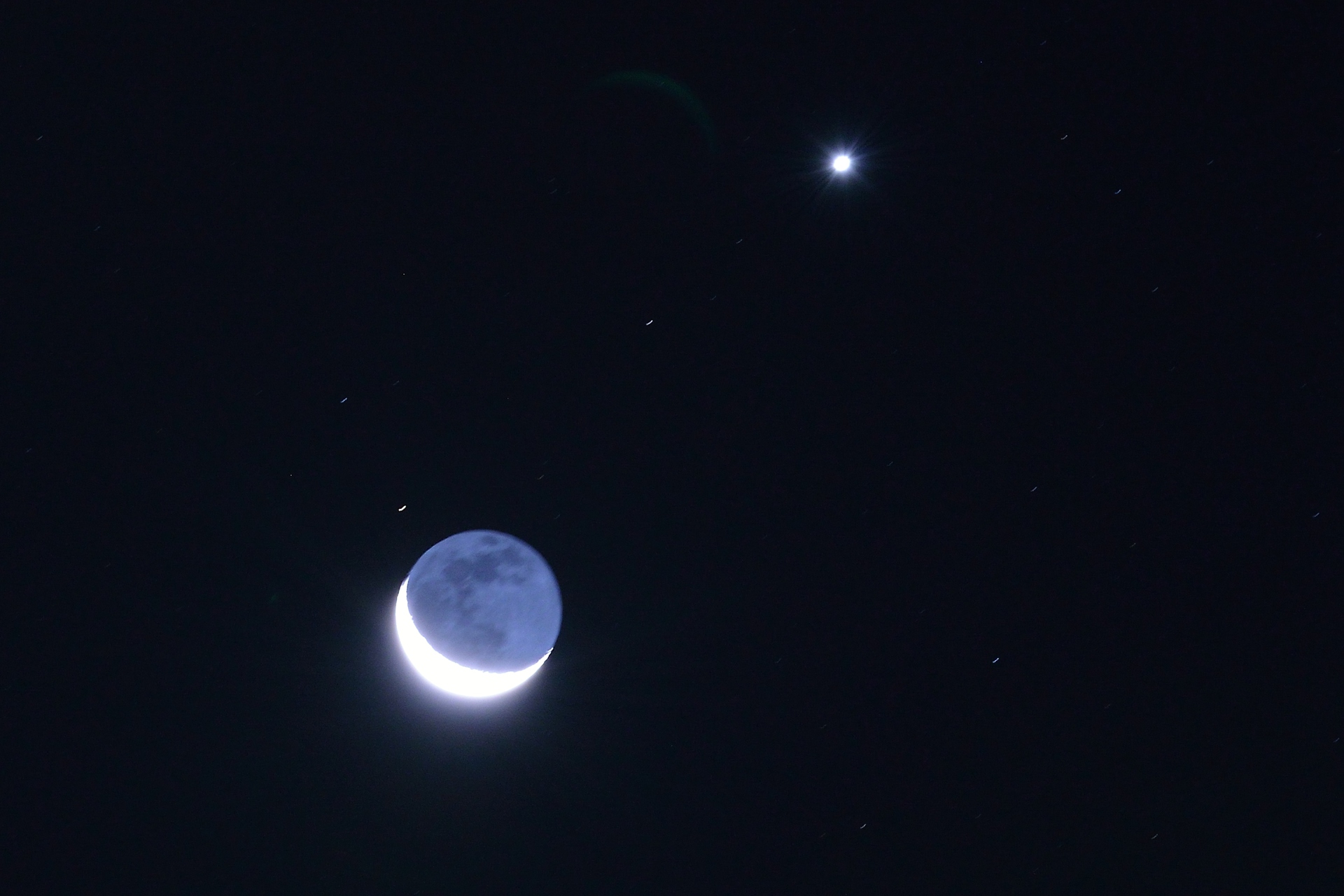 星 宇宙 空 接近 月と金星 壁紙19x1280 壁紙館