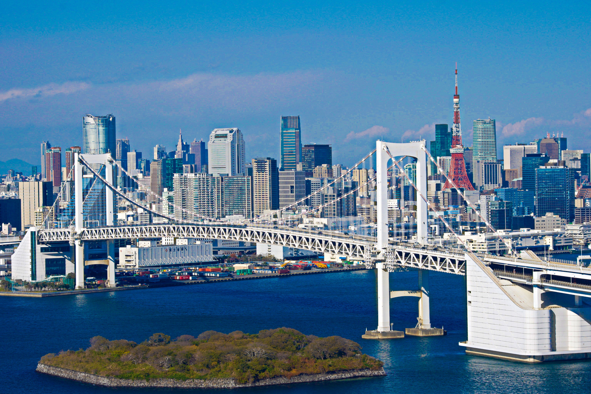 都市 街 室内 レインボーブリッジと東京タワー 壁紙19x1280 壁紙館