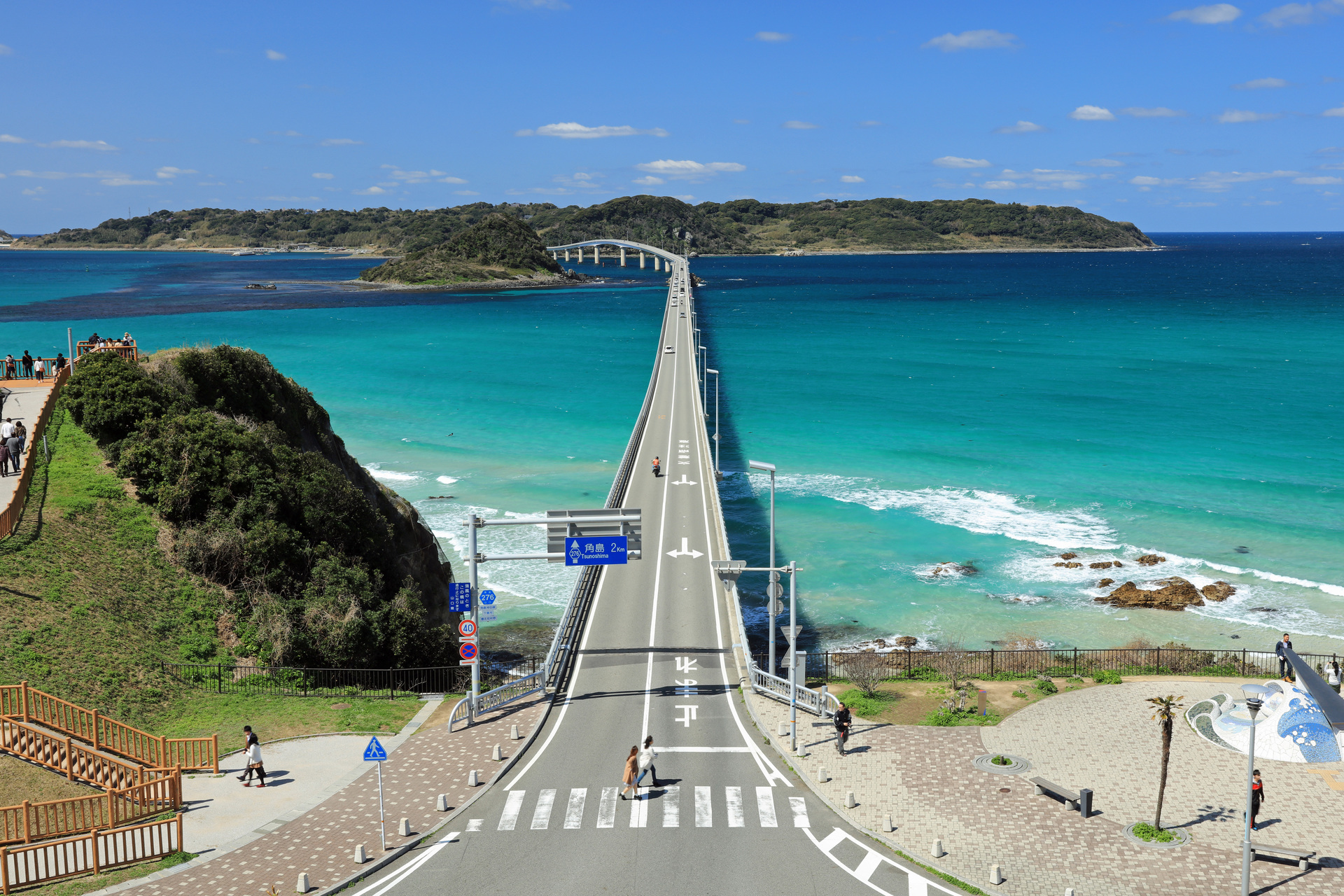 日本の風景 エメラルドグリーンの海と角島 壁紙19x1280 壁紙館