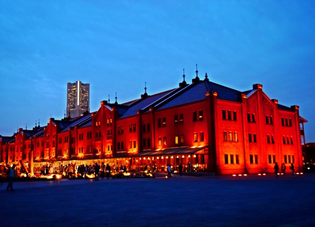 横浜 赤レンガ 夜景
