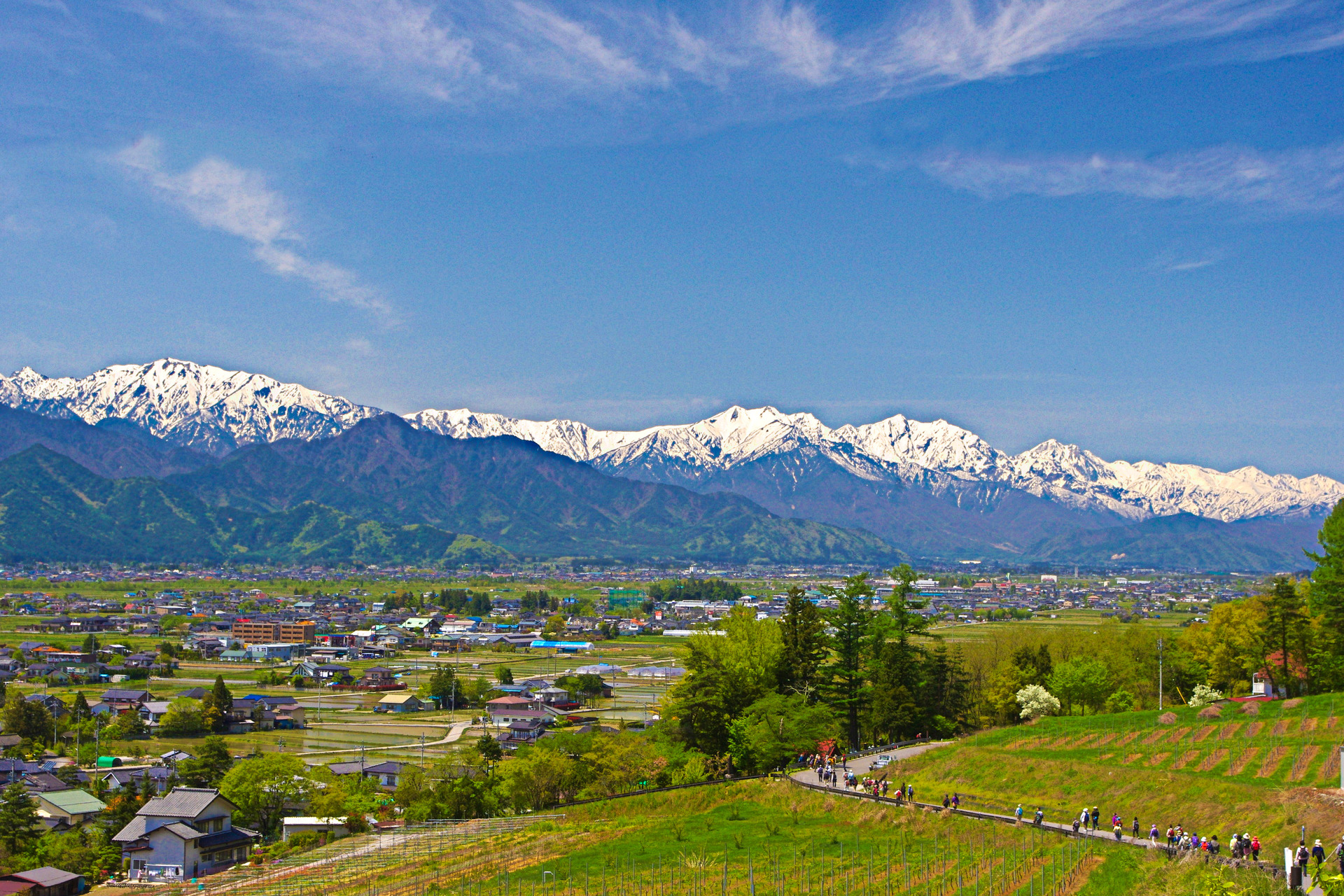 日本の風景 安曇野 春景色 壁紙19x1280 壁紙館