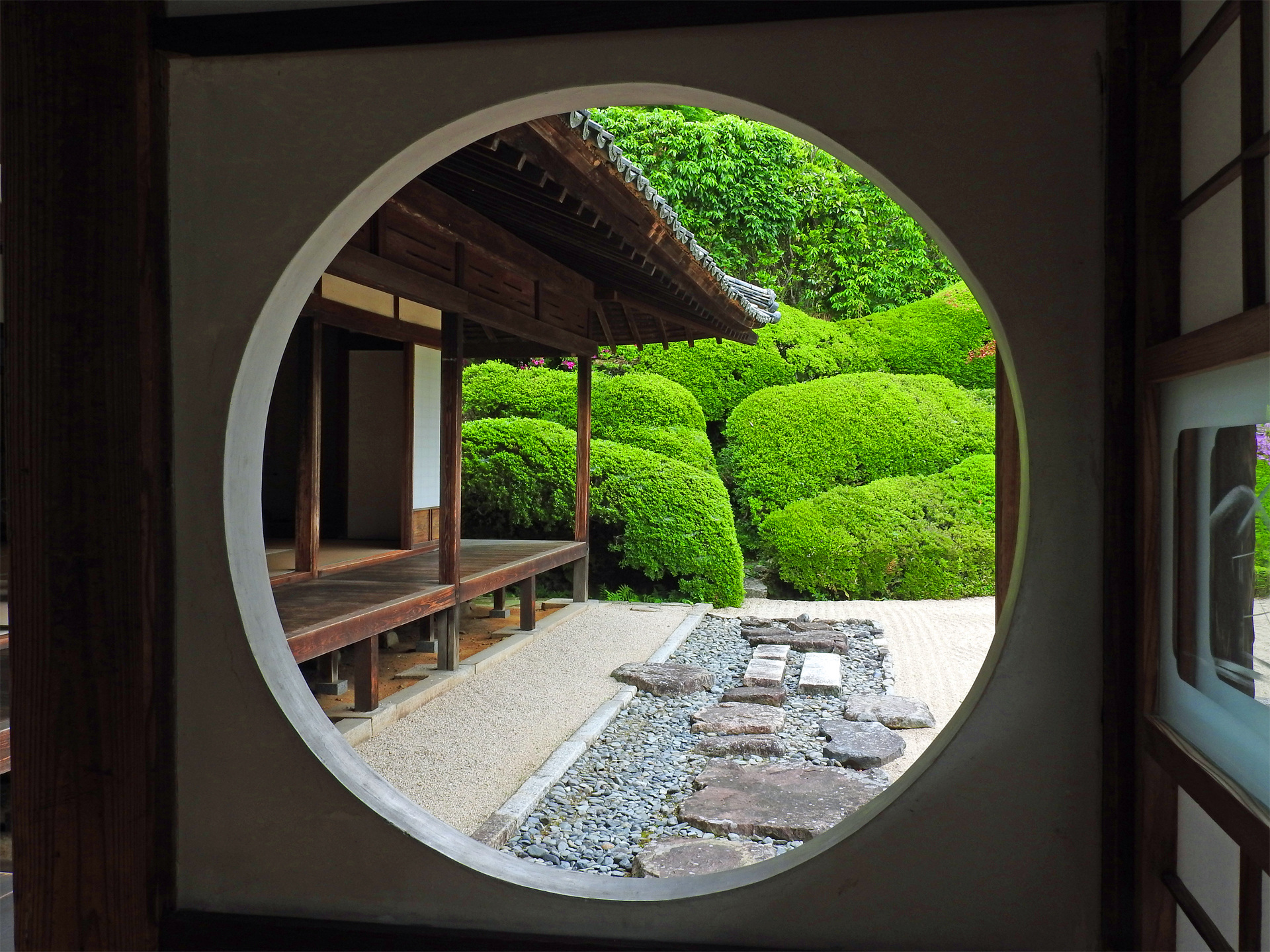 日本の風景 春の頼久寺庭園 壁紙19x1440 壁紙館