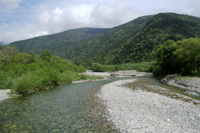 明神橋から見た梓川