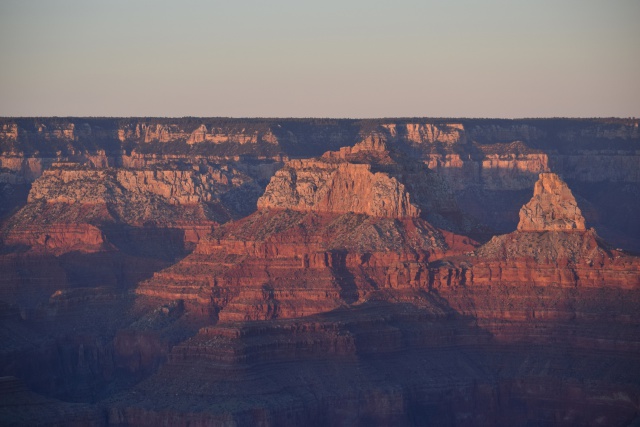 夕日に染まるグランドキャニオン
