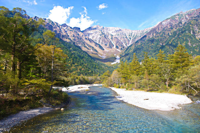 河童橋から穂高連峰