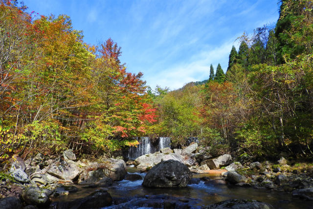 紅葉の芦津渓谷4