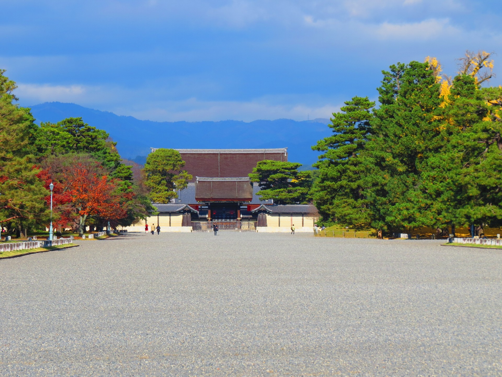 日本の風景 秋の京都御苑 京都御所 壁紙19x1440 壁紙館