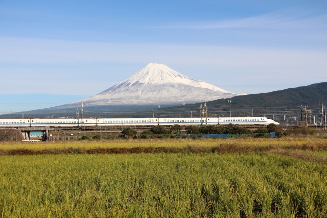 新幹線と富士山