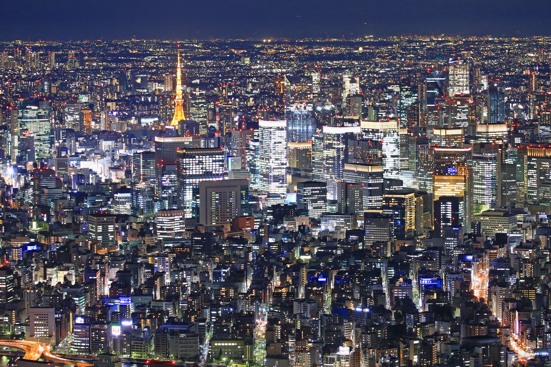 夜景 花火 イルミ スカイツリーから見る東京夜景 壁紙19x1281 壁紙館