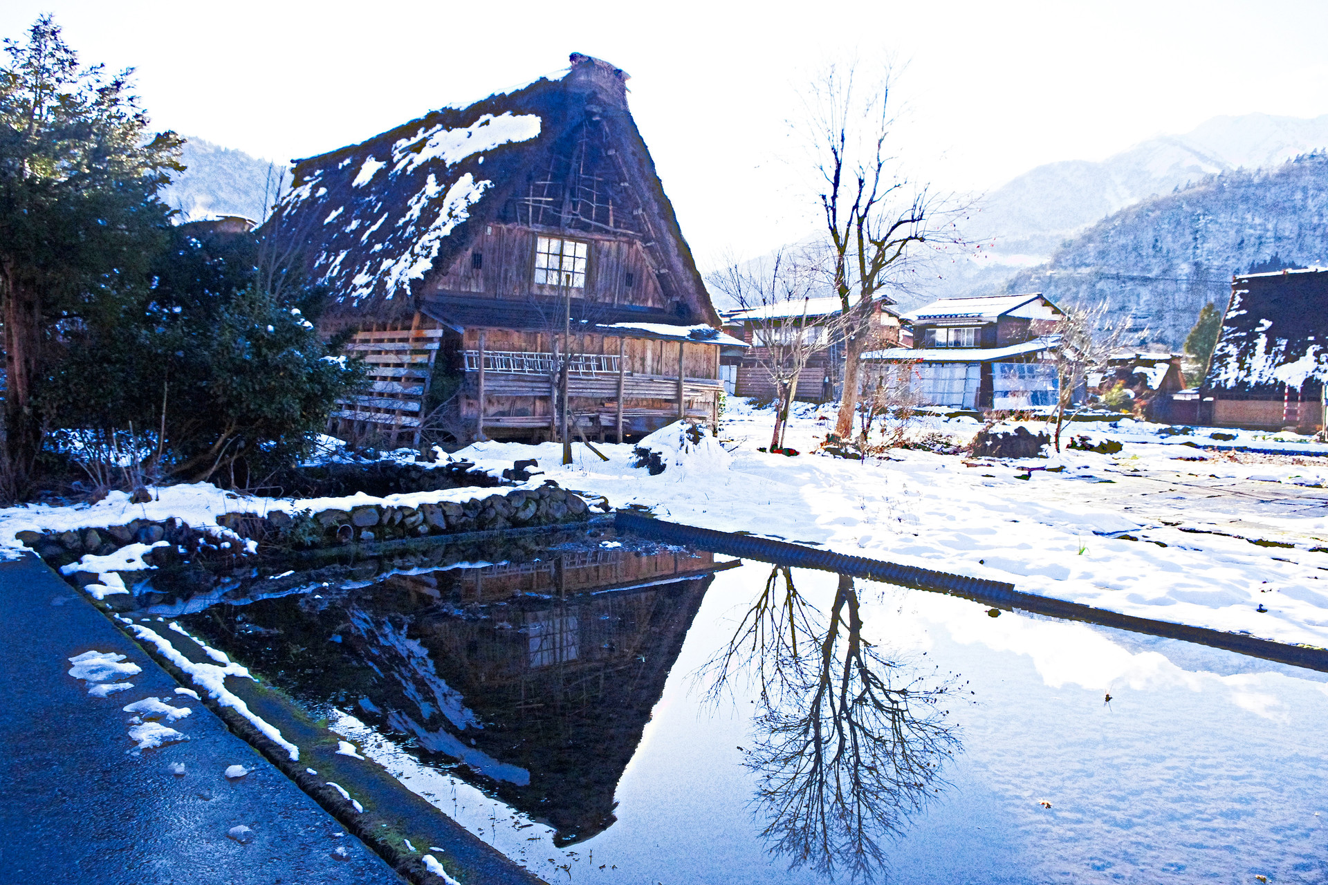 日本の風景 冬の白川郷 壁紙19x1280 壁紙館