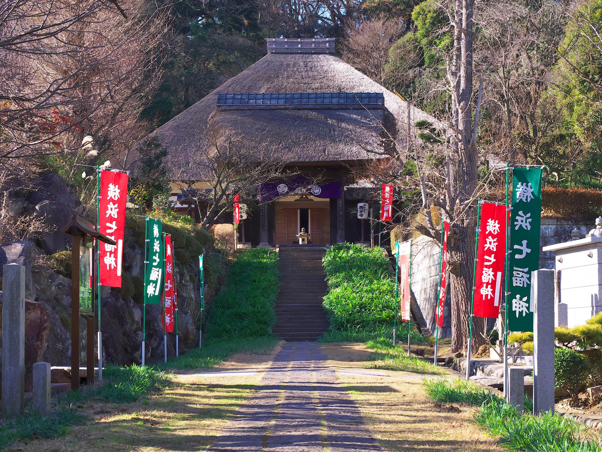 日本の風景 正月の西方寺 壁紙19x1440 壁紙館