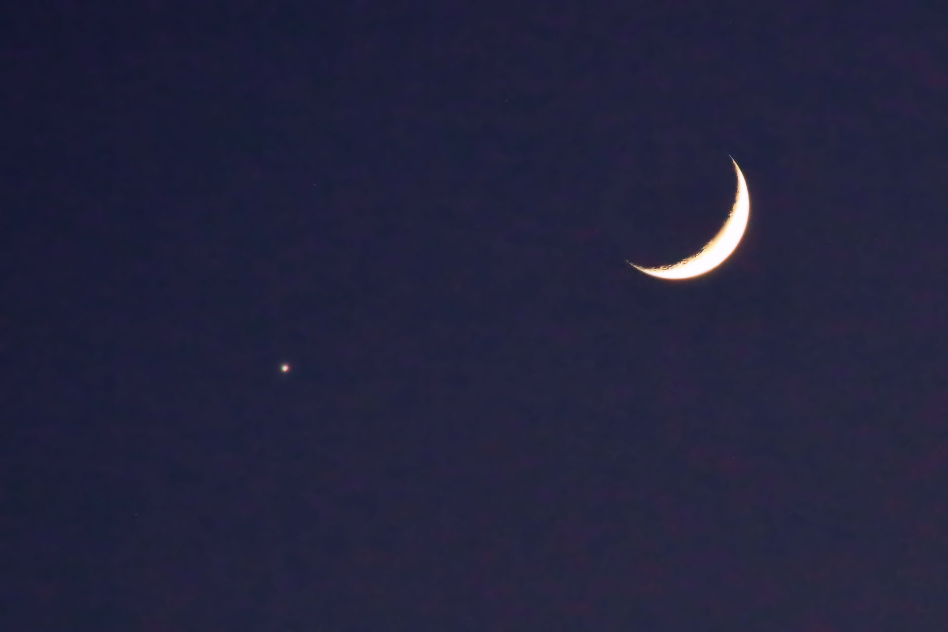 星 宇宙 空 金星と三日月が大接近 壁紙19x1280 壁紙館