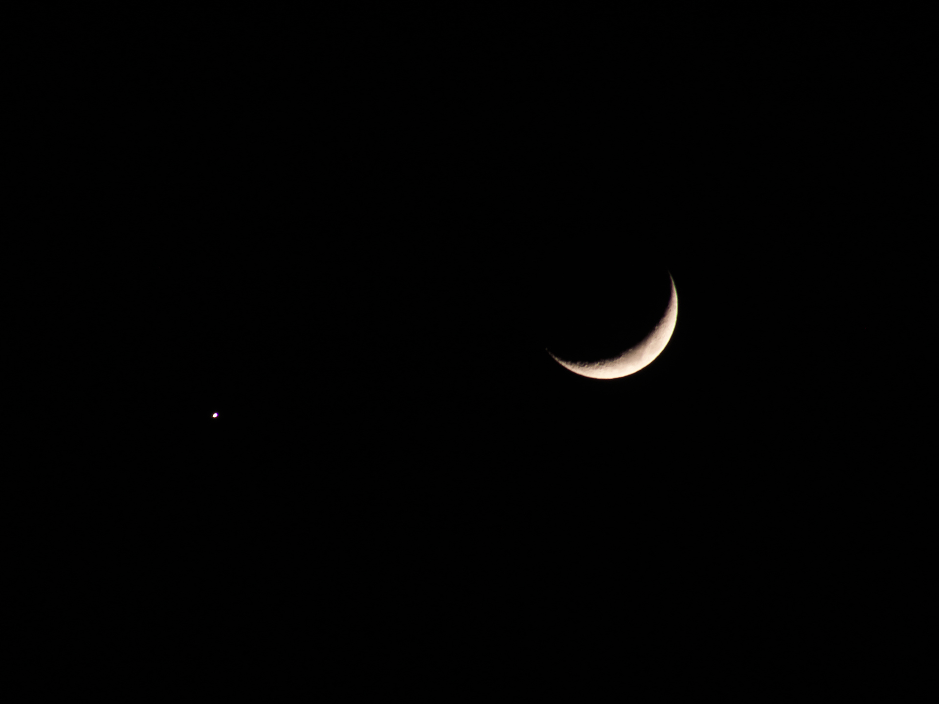 星 宇宙 空 三日月と金星 壁紙19x1440 壁紙館