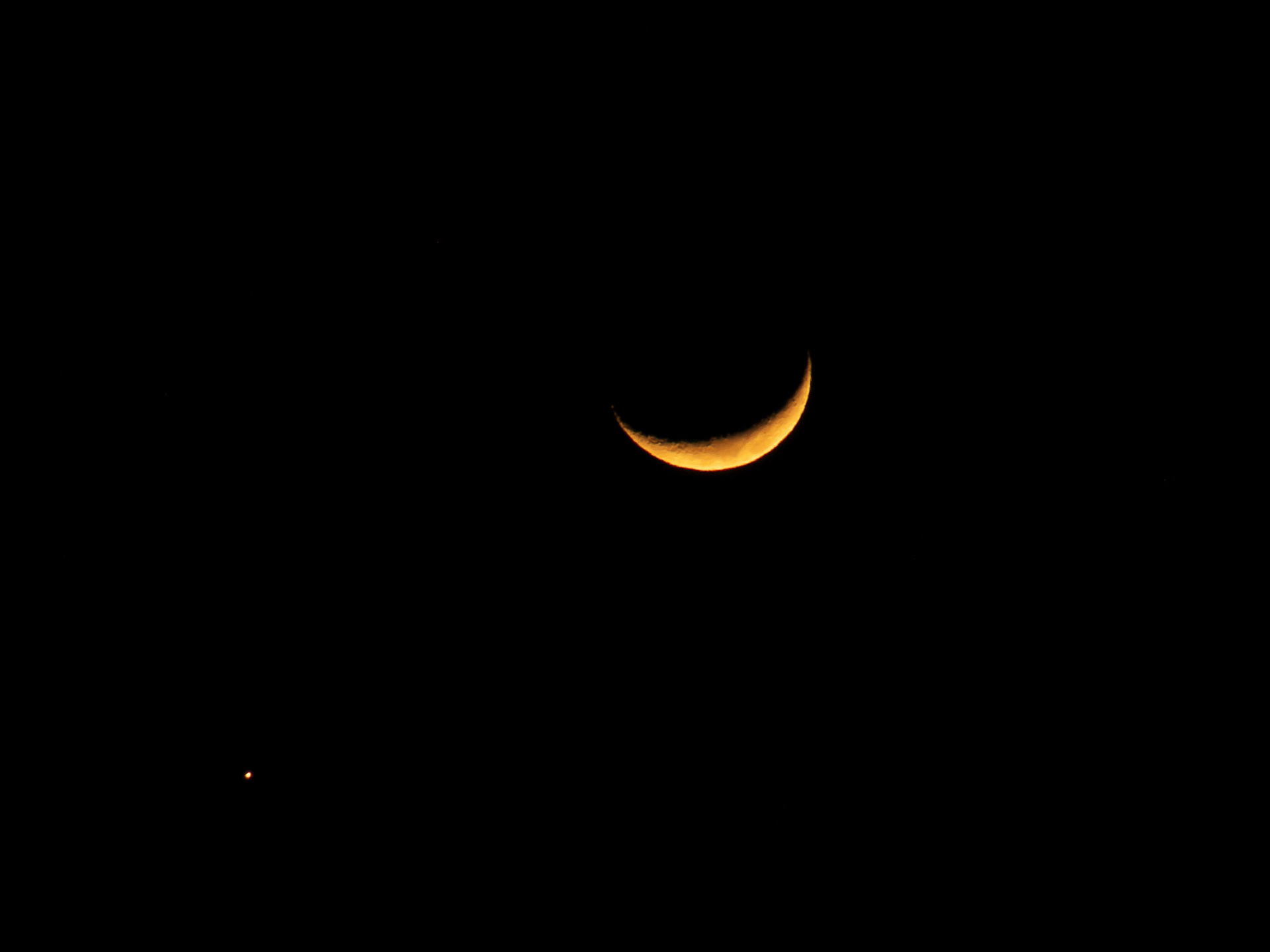 星 宇宙 空 三日月と金星 壁紙19x1440 壁紙館