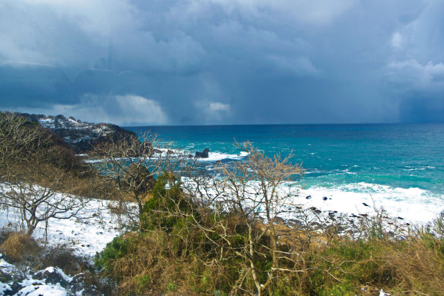 能登半島 冬の海