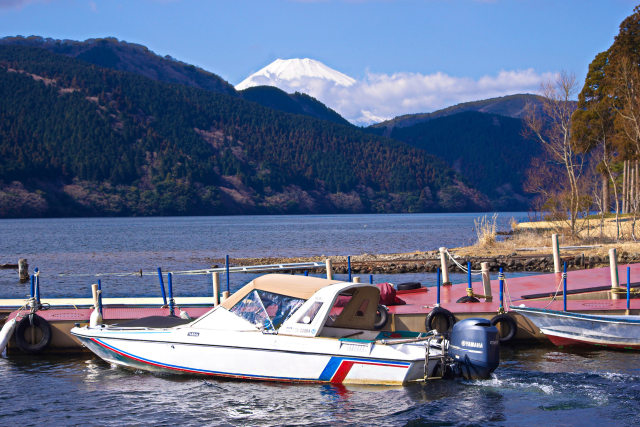 芦ノ湖から富士山