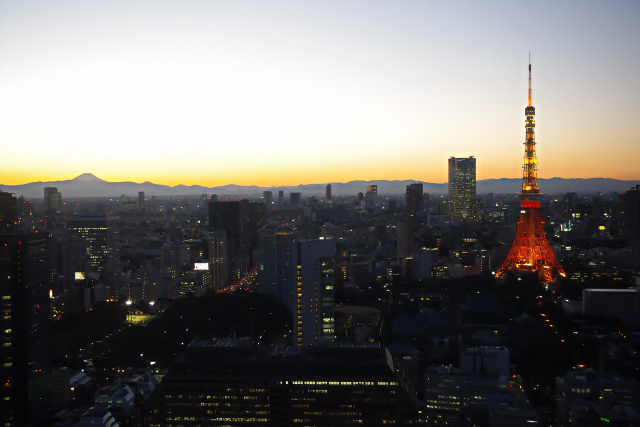 黄昏の東京