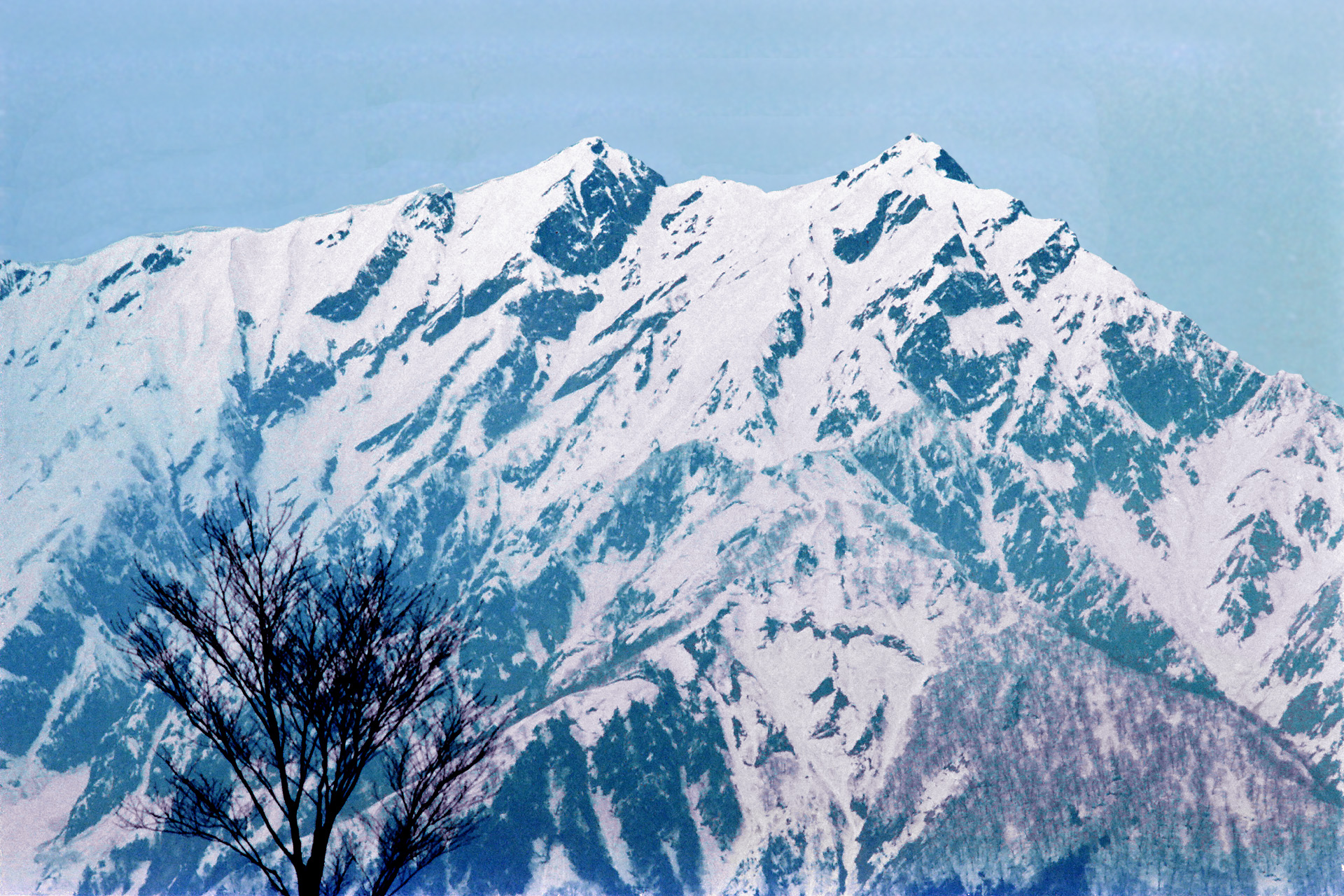 日本の風景 鹿島槍ヶ岳の双耳峰 壁紙19x1280 壁紙館