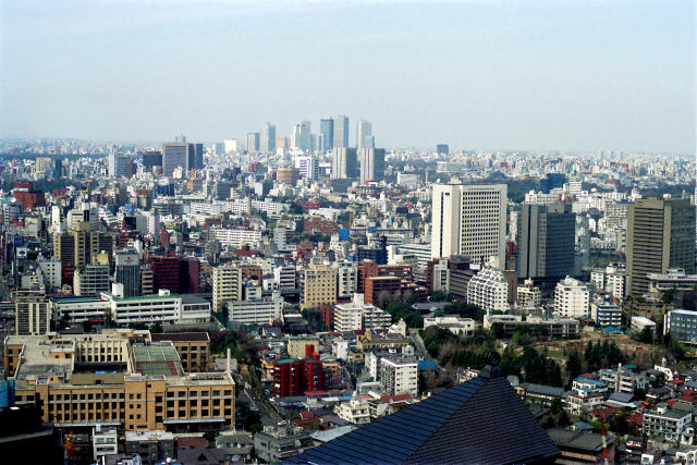 1989年の東京・新宿方面