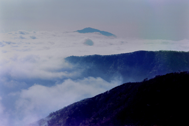 雲海の中の大山