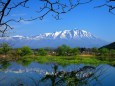 御所湖からの岩手山