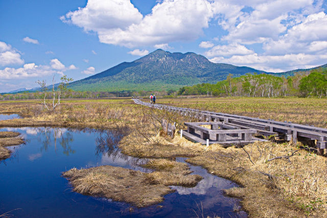 尾瀬・燧ケ岳と池塘