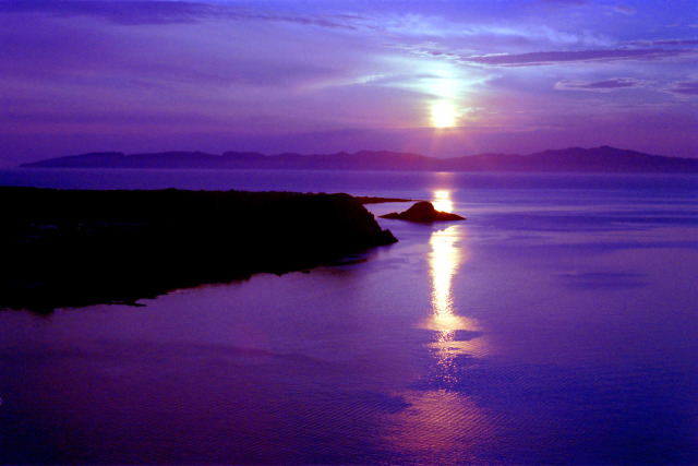 礼文島に沈む夕日