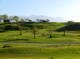 朝の産山牧場と九重連山