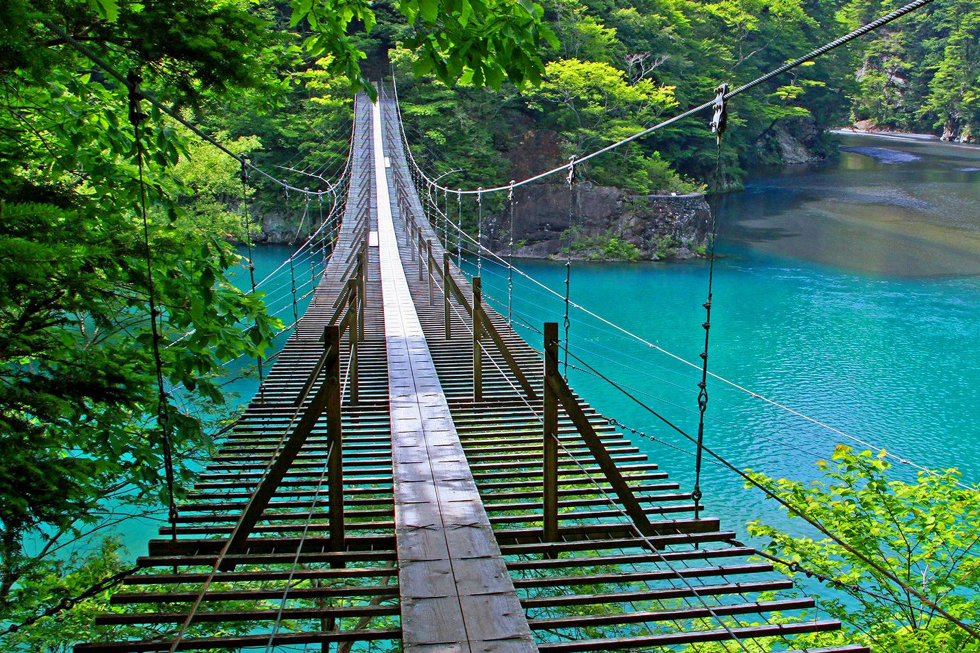 日本の風景 寸又峡夢の吊橋 壁紙19x1280 壁紙館