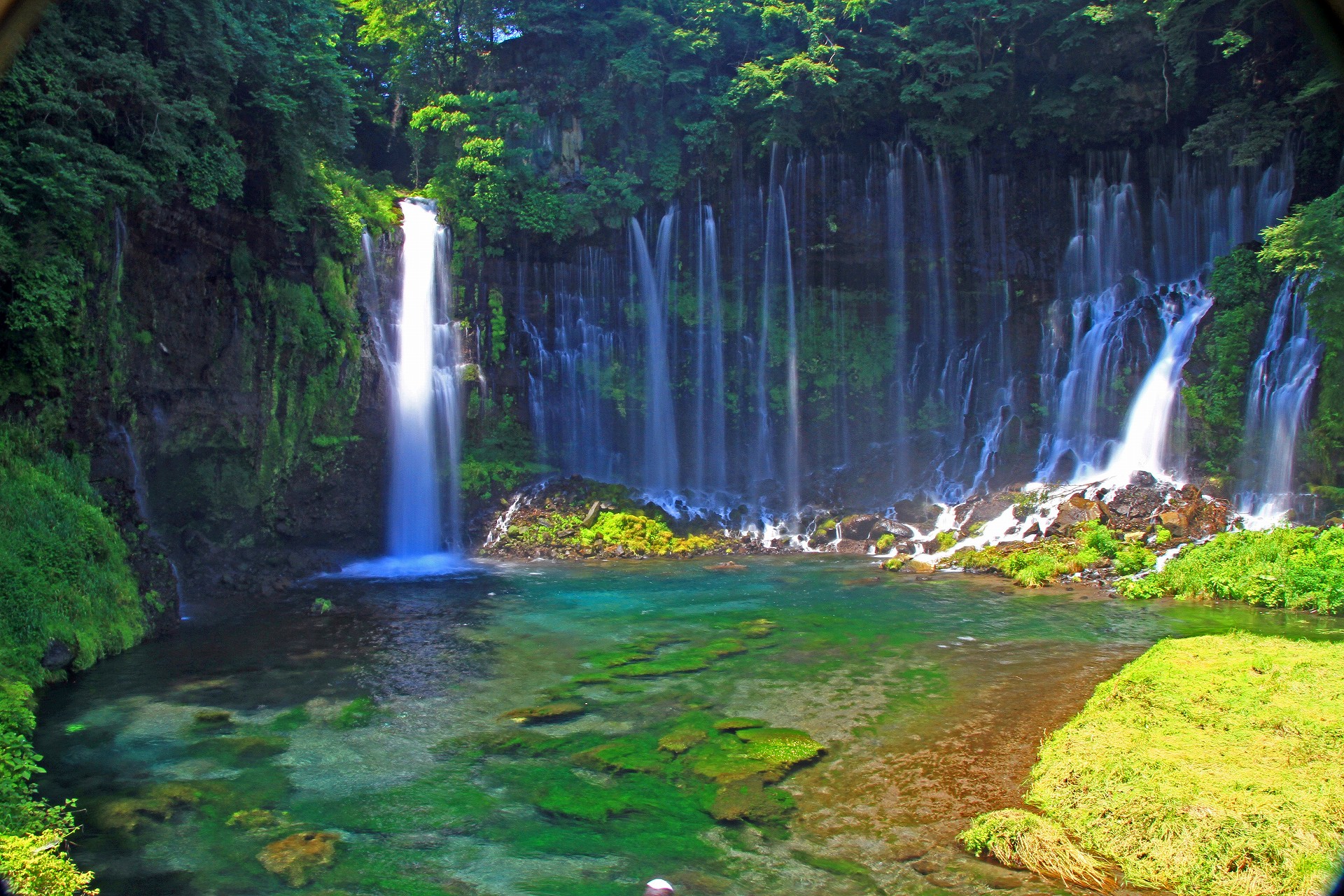 日本の風景 白糸の滝 静岡 壁紙19x1280 壁紙館