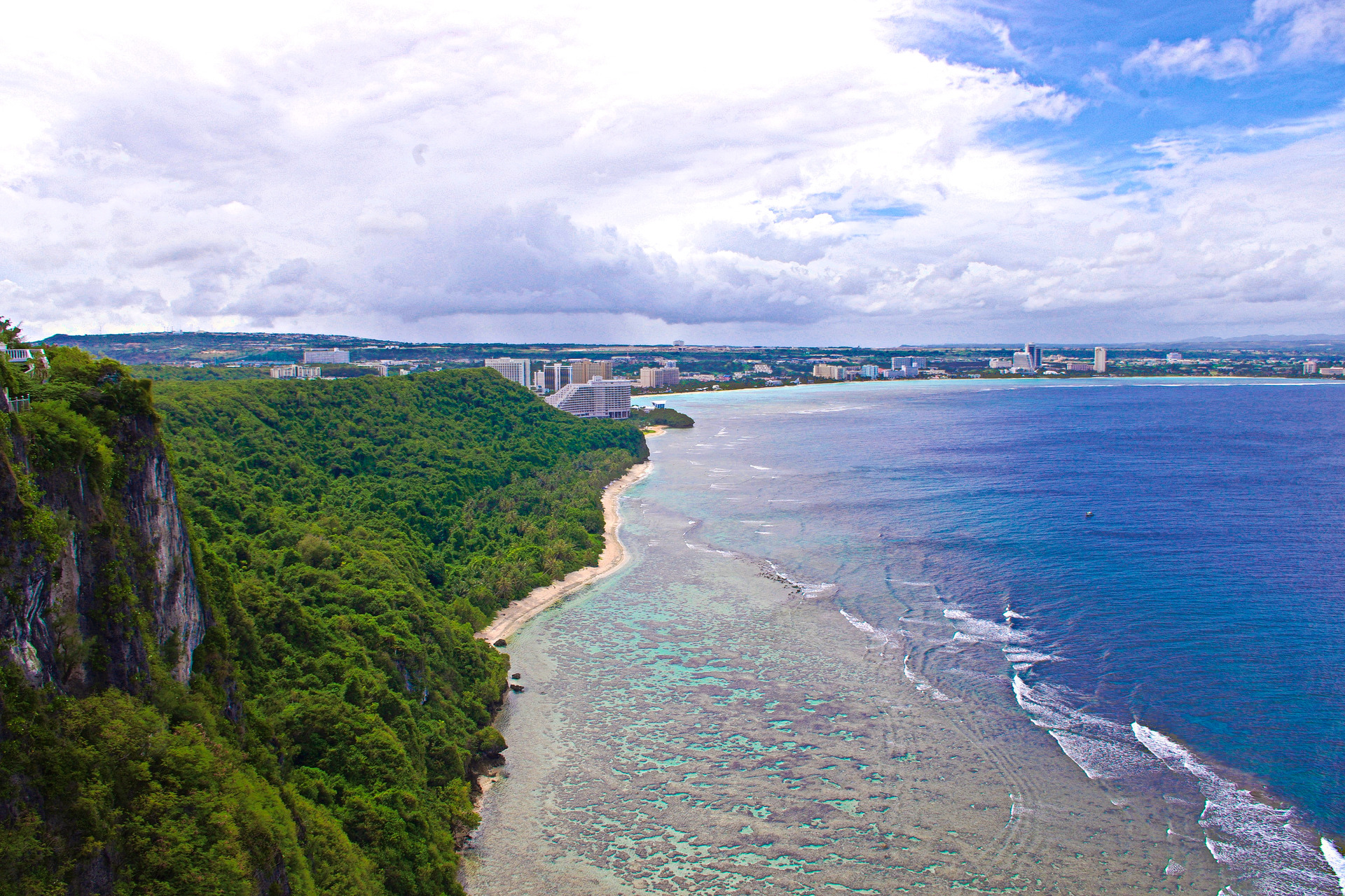 外国の風景 グアム タモン湾 恋人岬から 壁紙19x1280 壁紙館