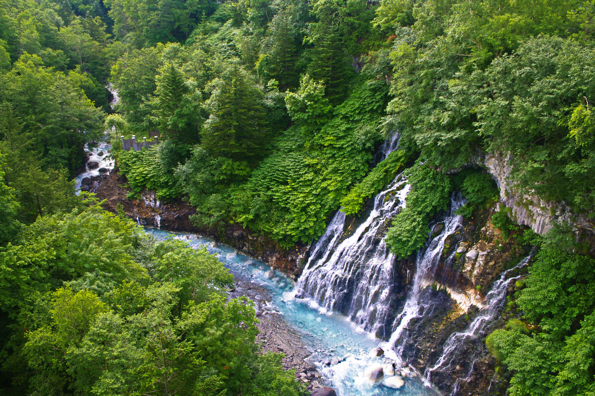 日本の風景 美瑛川と白ひげの滝 壁紙19x1280 壁紙館