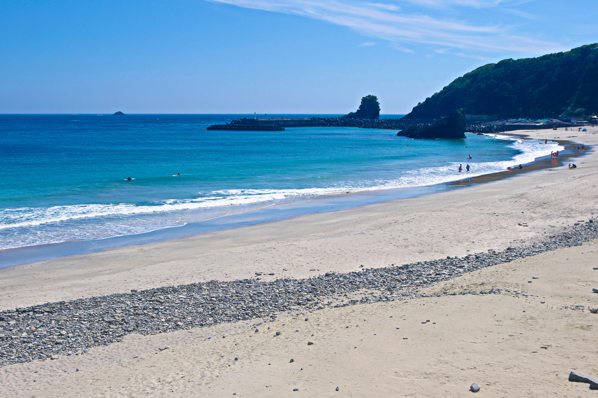 日本の風景 下田 田午の砂浜 壁紙19x1280 壁紙館