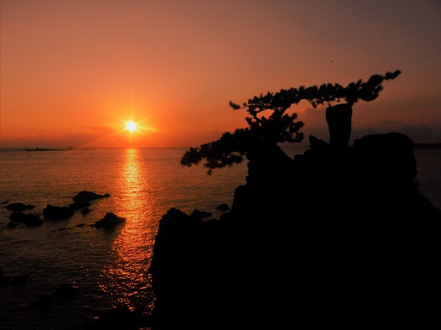 森戸海岸の落日