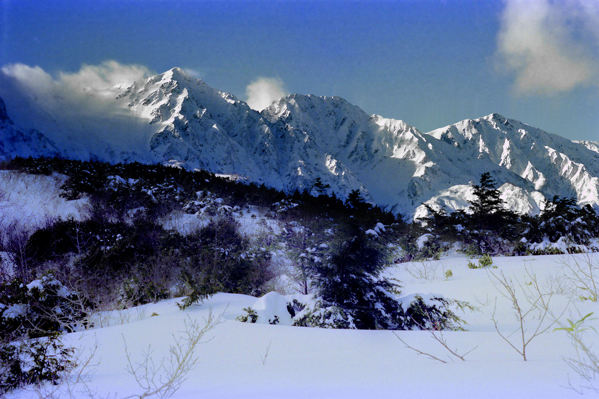 日本の風景 初冬の白馬三山 1980年 壁紙19x1280 壁紙館