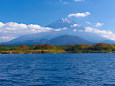 精進湖から 秋の富士山