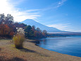 山中湖 夕やけの渚からの富士山