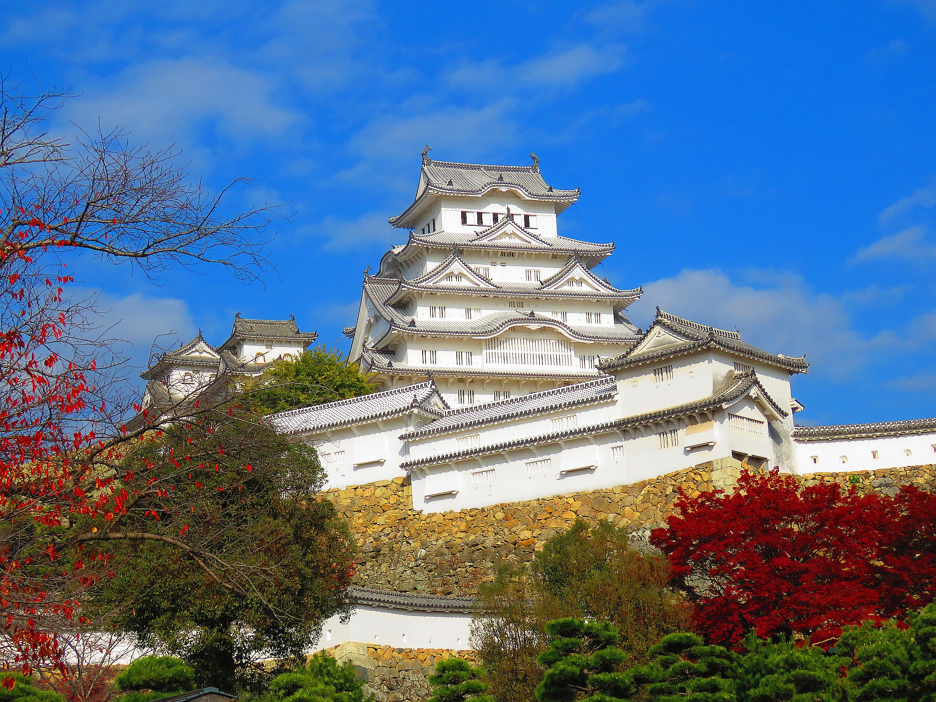 日本の風景 晩秋の姫路城2 壁紙19x1440 壁紙館