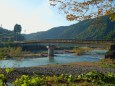 秋の足羽川と岩屋橋