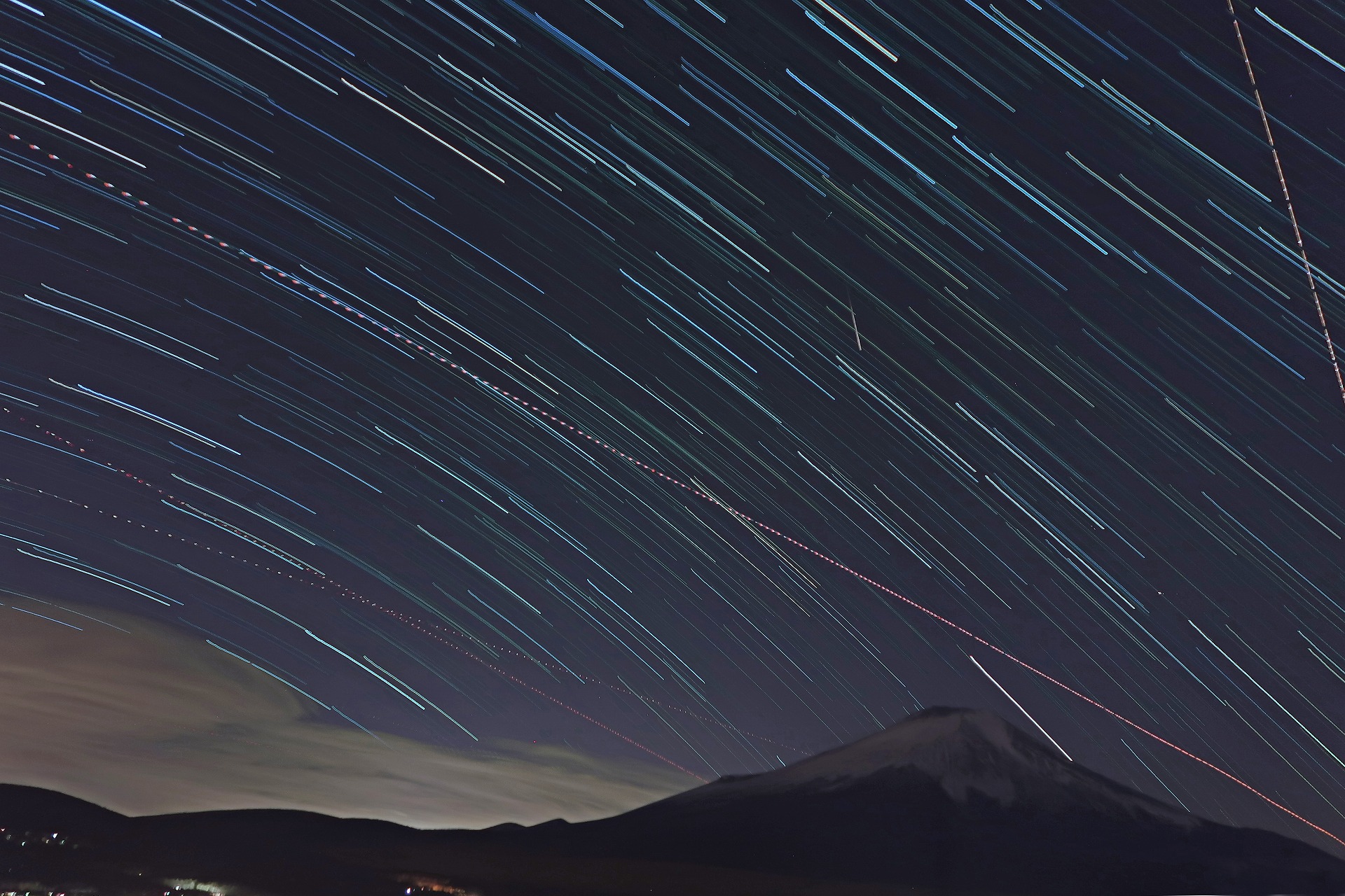 星 宇宙 空 星降る富士の嶺 壁紙19x1280 壁紙館