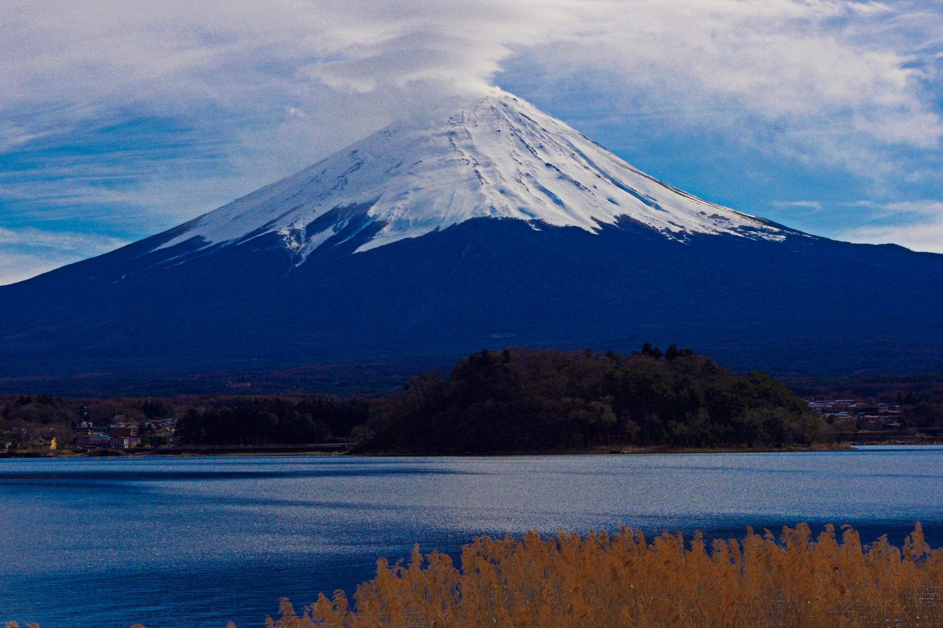 日本の風景 河口湖からの富士山 壁紙19x1280 壁紙館