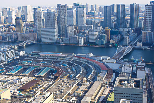 隅田川と築地市場