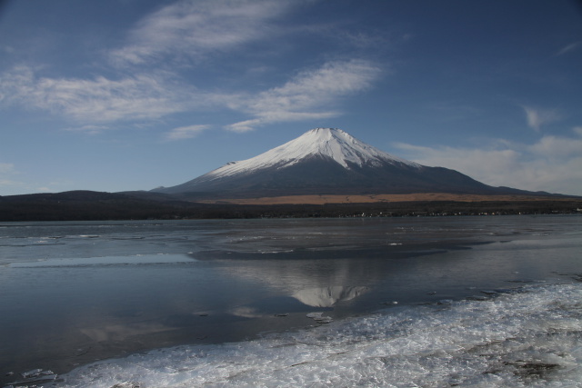 山中湖冬の富士山