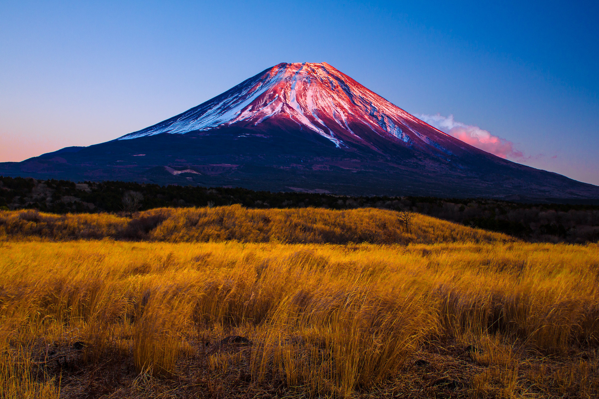 朝焼け 夕焼け 夕焼けの富士山 壁紙19x1280 壁紙館