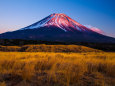 夕焼けの富士山